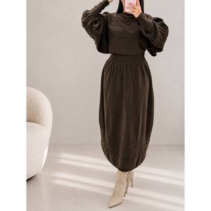 بلوز دامن بافت زنانه برگی