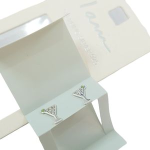 گوشواره گلگوش نقره عیار 925 ، مدل جام نگین دار ، کد 071