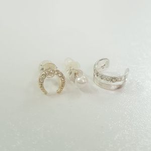 خرید اینترنتی پک گلگوش و ایرکاف نقره 925 ، جنس نقره عیار 925 ، کد 075