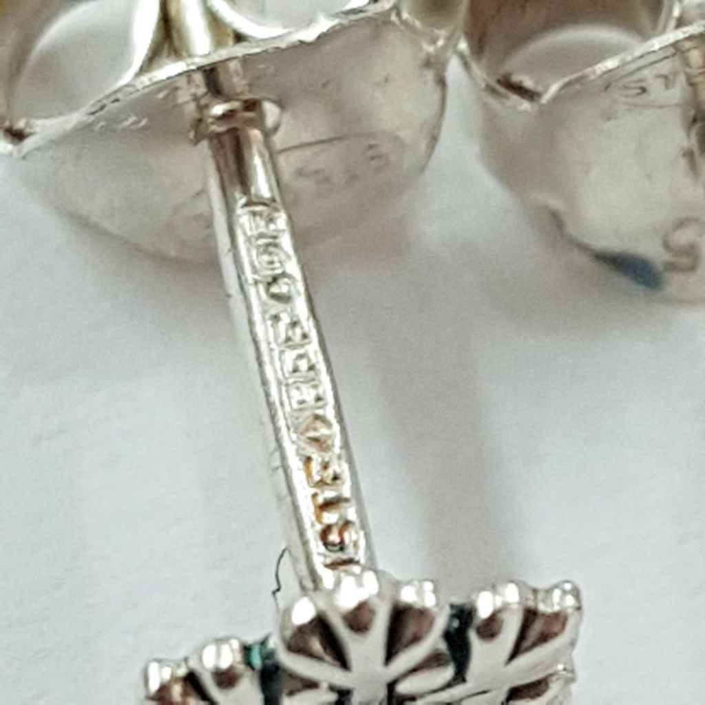 خرید آنلاین پک کادویی گوشواره گلگوش و پیرسینگ نقره عیار 925 ، نگین دار ، کد 077