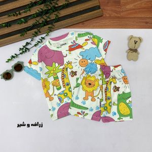 خرید اینترنتی قیمت تیشرت شلوارک راحتی ۱تا2سال
