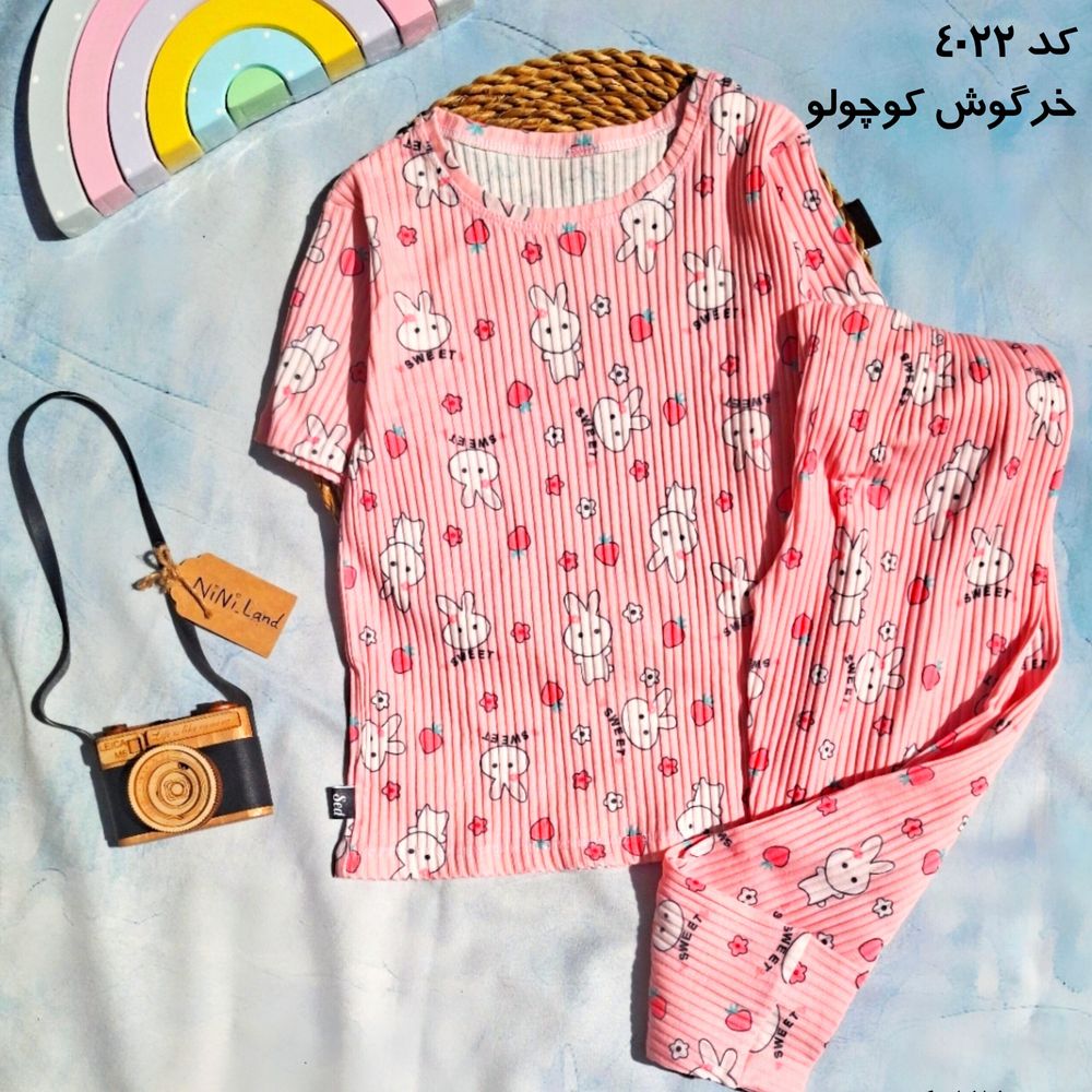 خرید اینترنتی قیمت ست تیشرت و شلوار ریلی خرگوش کوچولو کد 4022