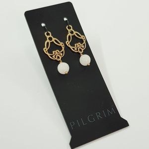 خرید آنلاین پک دو عددی آویز چند کاره طلایی سنگ رز کوارتز اصل ، برند Pilgrim