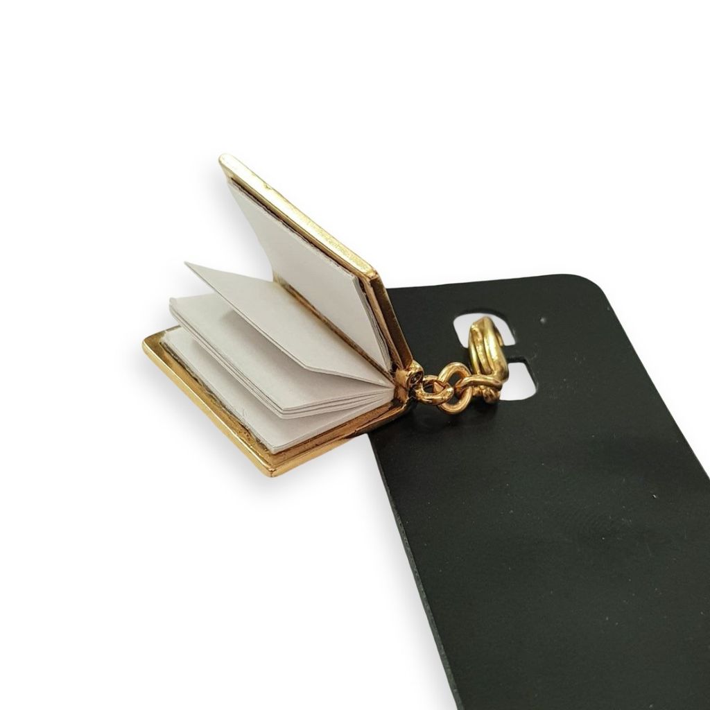 فروش اینترنتی آویز چند کاره طلایی طرح کتاب ، با برگه های سفید قابل نوشتن ، برند Pilgrim