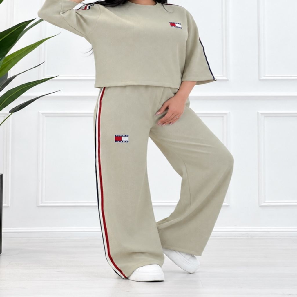 خرید اینترنتی قیمت ست اسپرت زنانه سیمانی مدل تامی جنس لاریس