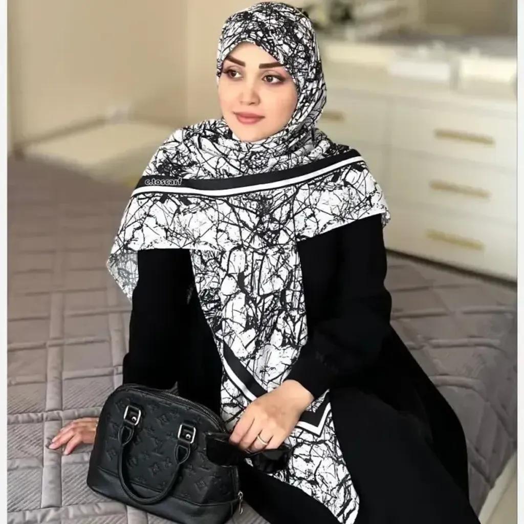 خرید اینترنتی قیمت روسری نخ طرح ختن ابعاد 140 در 140 بانوان