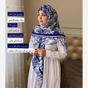 خرید اینترنتی قیمت روسری نخ طرح ختن ابعاد 140 در 140 بانوان