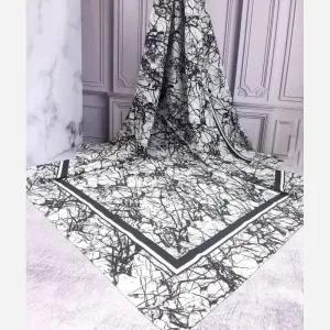 خرید اینترنتی قیمت روسری نخ طرح ختن ابعاد 140 در 140 بانوان