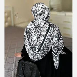خرید اینترنتی قیمت روسری نخ طرح ختن ابعاد 140 در 140 بانوان