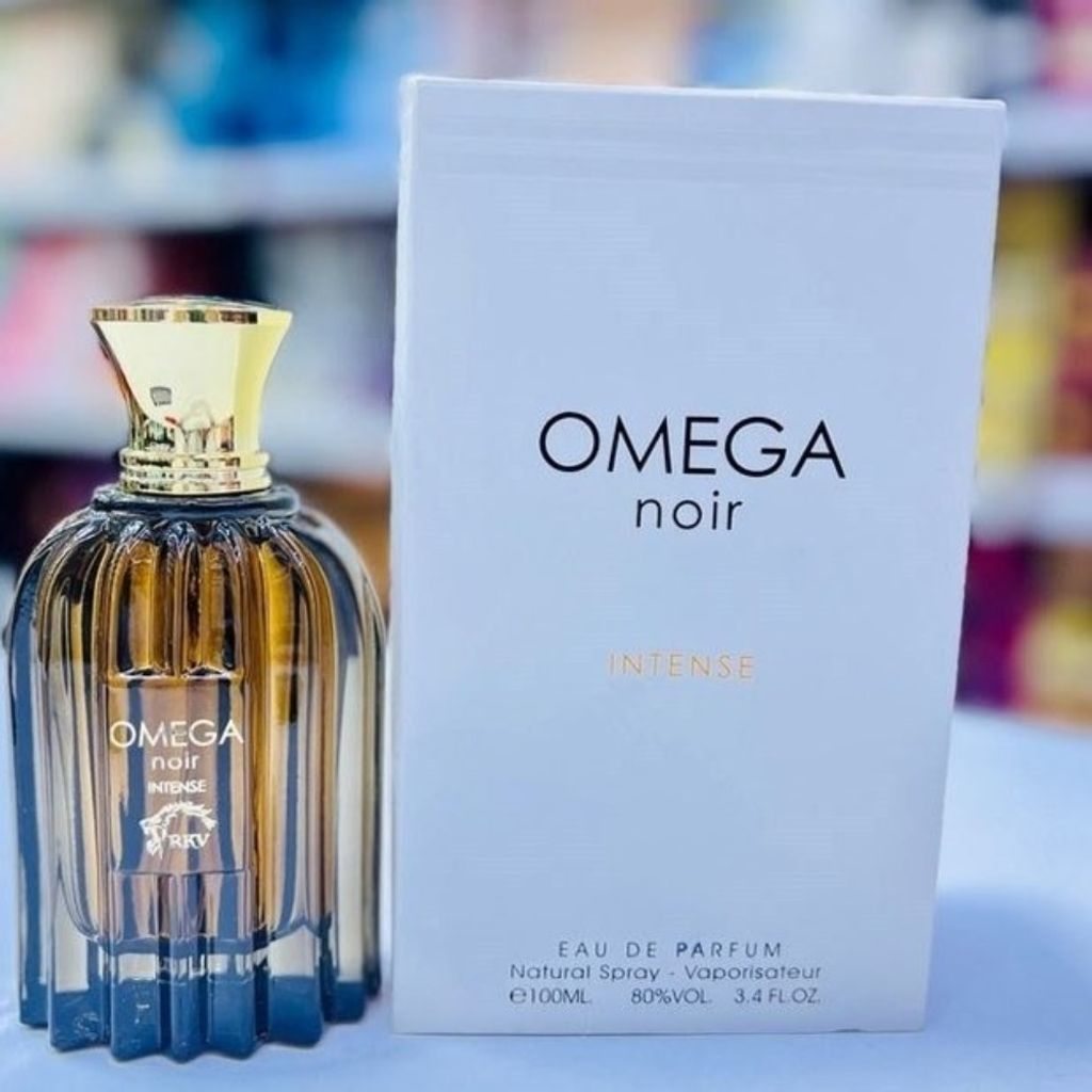 خرید آنلاین ادکلن OMEGA NOIR INTENSE RKV امگا نویر اینتنس آ کی. ی مشابه آمبر نومد