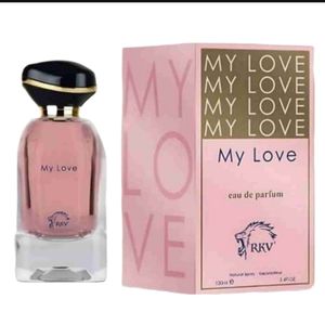 ادکلن مای وی آر کی وی حجم 100 میل ماندگاری بالا پخش بوی بالا my love RKV