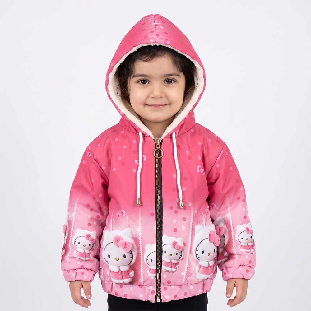 خرید اینترنتی قیمت سویشرت دخترانه کیتی صورتی کد 11894