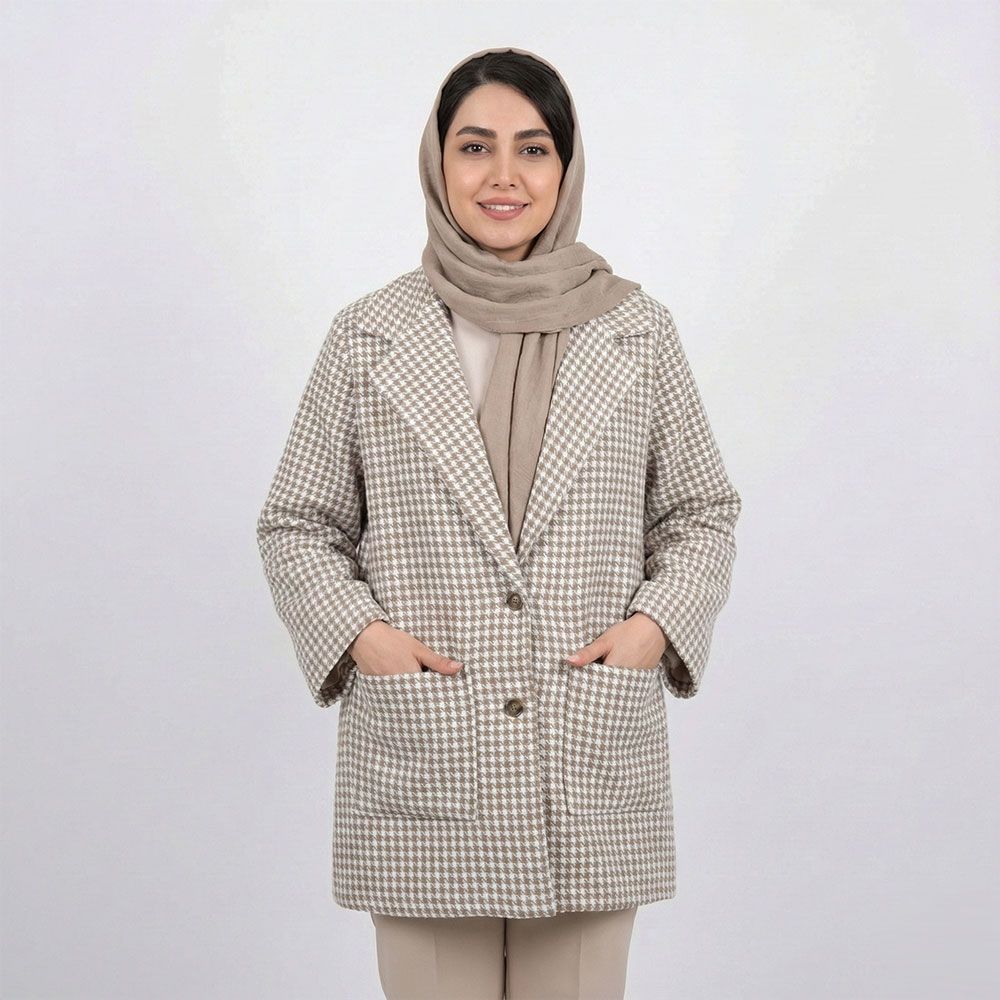 خرید اینترنتی قیمت کت کشمیر زنانه کرم کد 10706