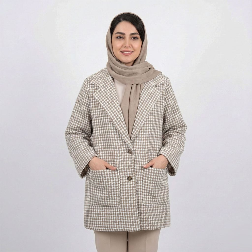 خرید اینترنتی قیمت کت کشمیر زنانه کرم کد 10706