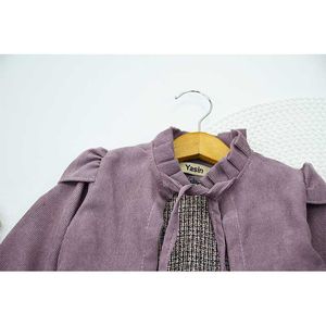 خرید اینترنتی قیمت ست کت و سارافون مخمل کبریتی دخترانه سوسنی کد 10793