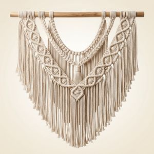 دیوارکوب اویز مکرومه بافی طرح سیمین