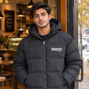 قیمت ارزان کاپشن ضد آب داخل پشمی Balenciagaمشکی