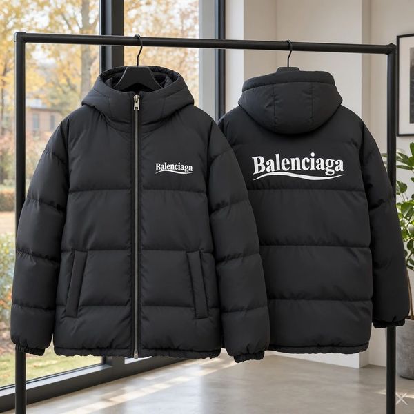 کاپشن ضد آب داخل پشمی Balenciagaمشکی