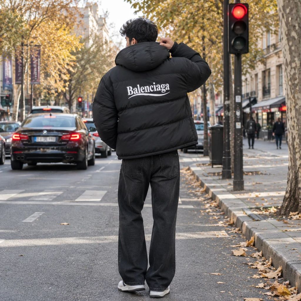 قیمت کاپشن ضد آب داخل پشمی Balenciagaمشکی