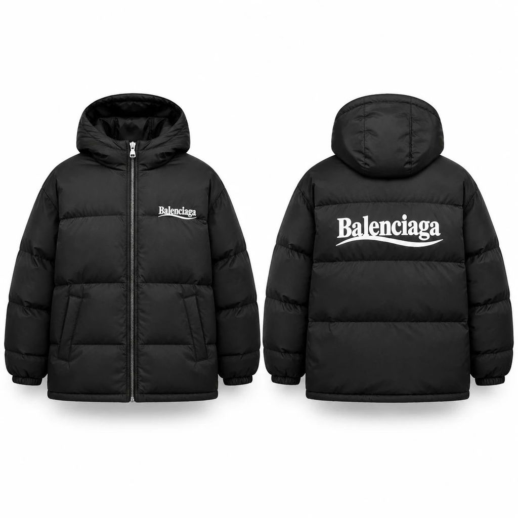 خرید اینترنتی کاپشن ضد آب داخل پشمی Balenciagaمشکی