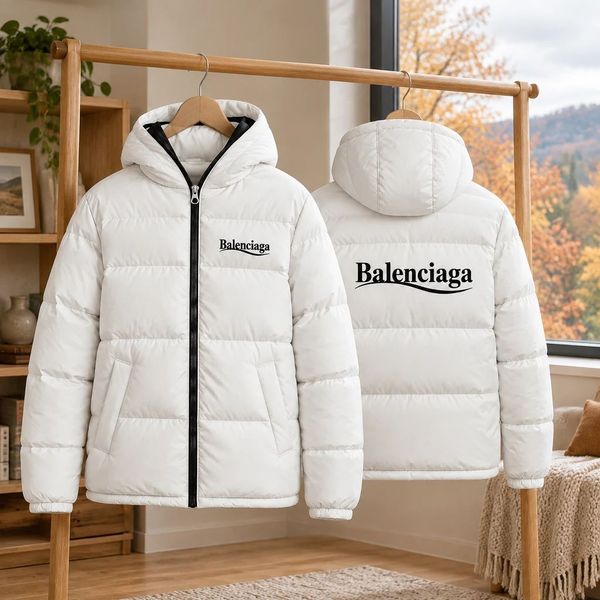 کاپشن ضد آب داخل پشمی Balenciagaسفید