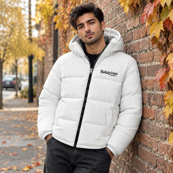 کاپشن ضد آب داخل پشمی Balenciagaسفید