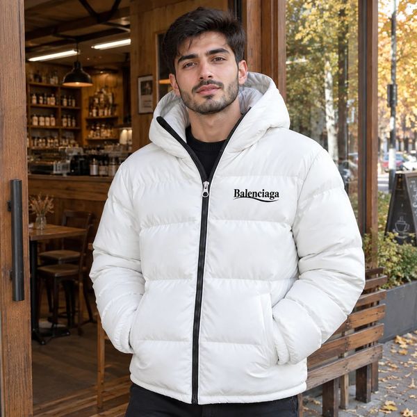 کاپشن ضد آب داخل پشمی Balenciagaسفید