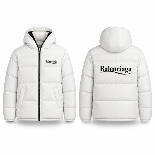 کاپشن ضد آب داخل پشمی Balenciagaسفید