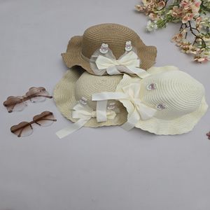 خرید اینترنتی قیمت کلاه آفتابی دخترانه حصیری وارداتی