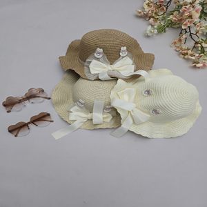 کلاه آفتابی دخترانه حصیری وارداتی