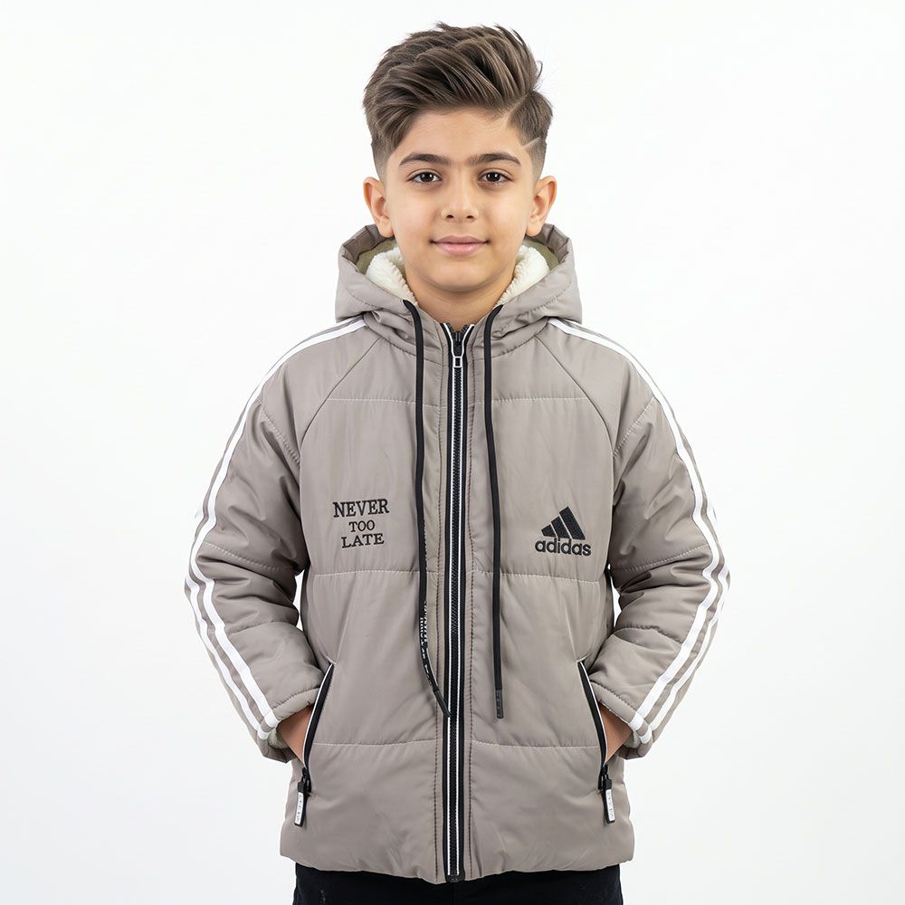 خرید اینترنتی قیمت کاپشن پسرانه ADIDAS خاکی کد 11958