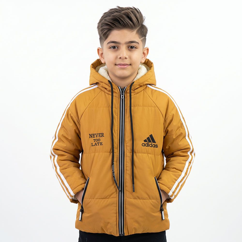 خرید اینترنتی قیمت کاپشن پسرانه ADIDAS خردلی کد 11958