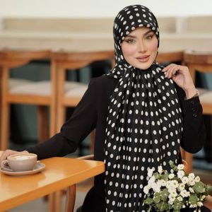 روسری وارداتی نخی ترک خال خالی