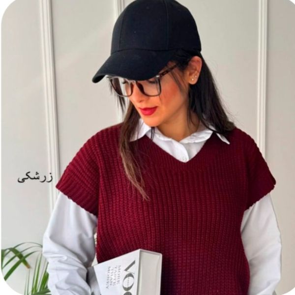 وست بافت سایز بزرگ نخ ترک زنانه فری تا 46 شیک زیبا