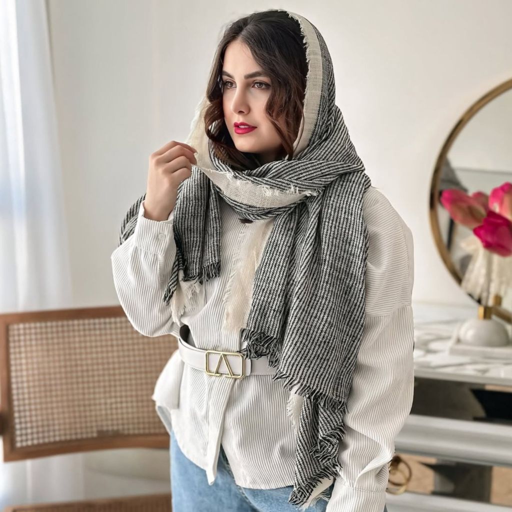 مشخصات شال نخی کنفی اورجینال وارداتی