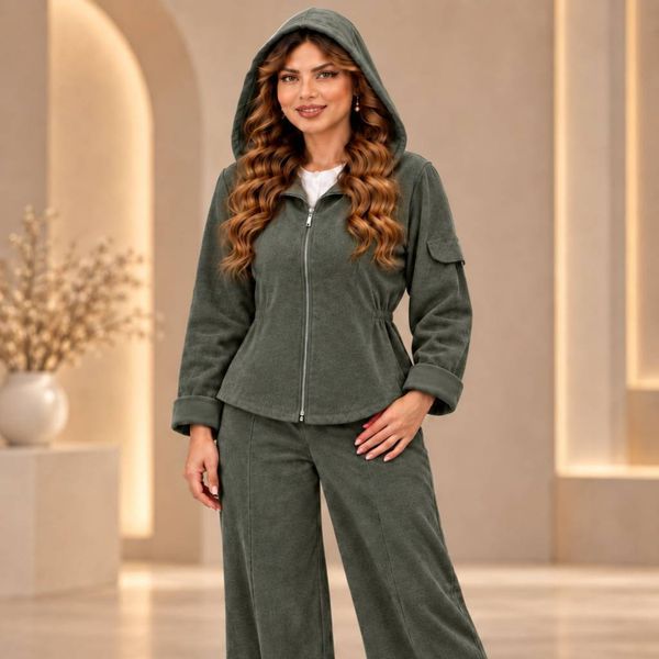 هودی و شلوار زنانه طرح کبریتی