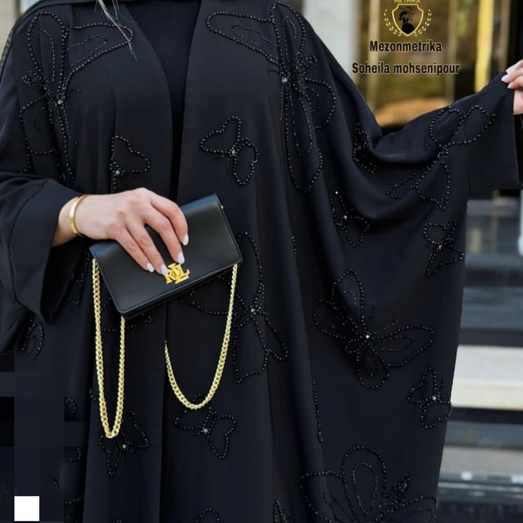 خرید اینترنتی عبای سنگدوزی شده پروانک