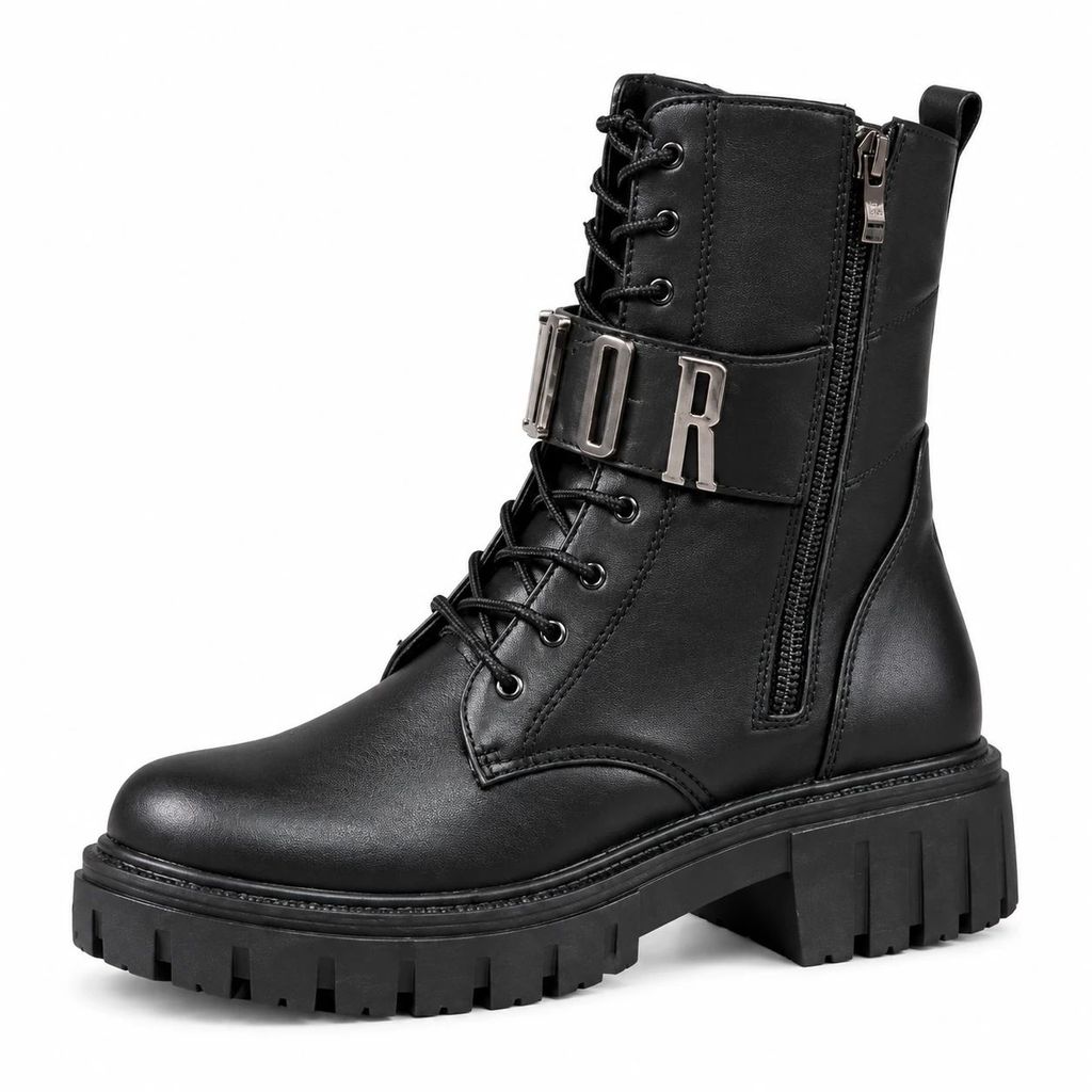 خرید آنلاین نیم بوت زنانه بندی زیپی مدل DIOR