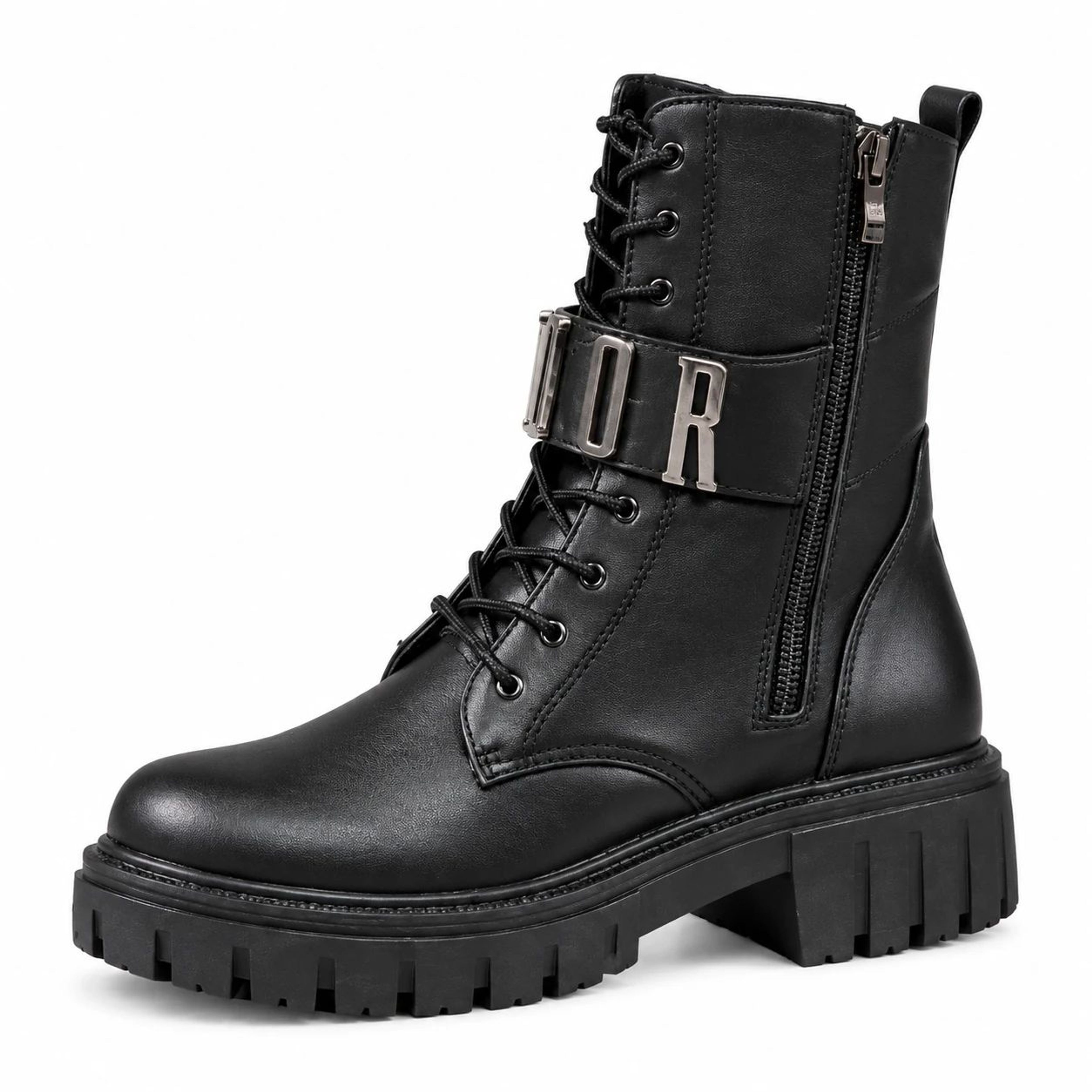 خرید آنلاین نیم بوت زنانه بندی زیپی مدل DIOR