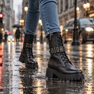 مشخصات نیم بوت زنانه بندی زیپی مدل DIOR