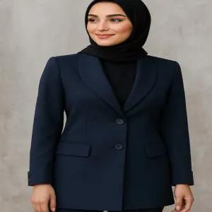 خرید اینترنتی قیمت مانتو شلوار اداری مدل یقه آرشال دیپلمات