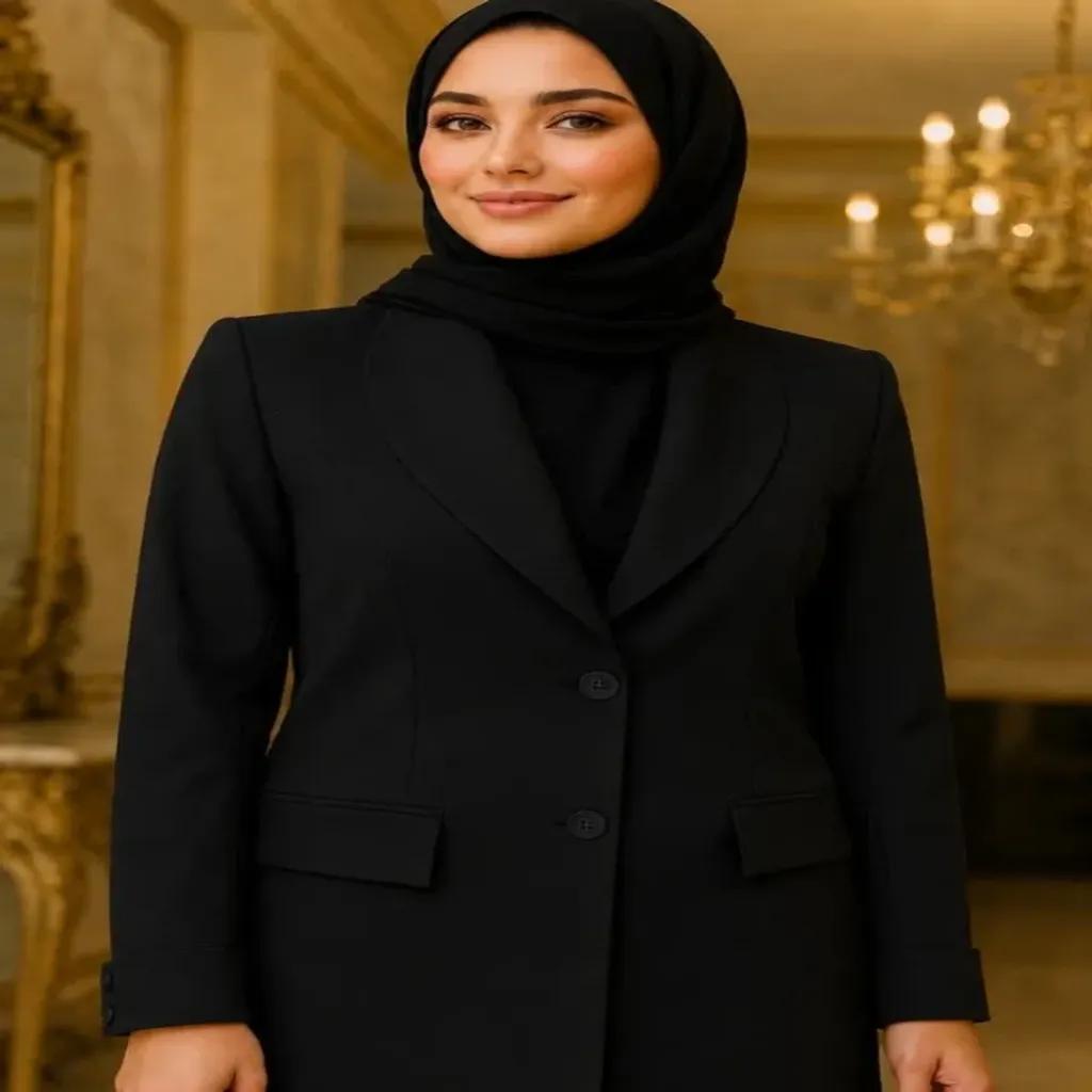 خرید اینترنتی قیمت مانتو شلوار اداری مدل یقه آرشال دیپلمات