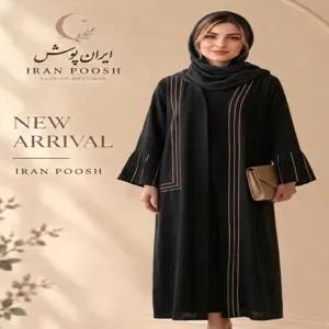 مانتو کرپ شانتون مدل سه خط قد بلند