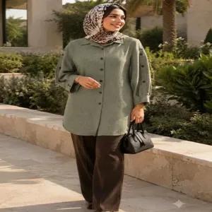 خرید اینترنتی قیمت مانتو شانتون آستین پانچو