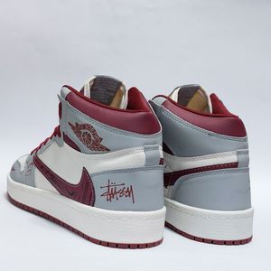 خرید انلاین کتانی ساقدار جردن تراویس استاسی طوسی زرشکی Nike Jordan Travis Stussy
