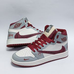 قیمت کتانی ساقدار جردن تراویس استاسی طوسی زرشکی Nike Jordan Travis Stussy