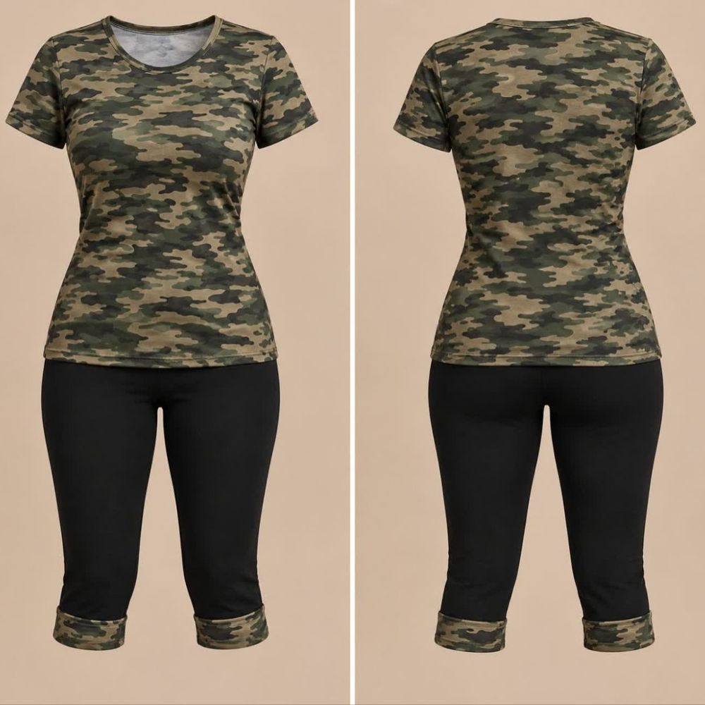 قیمت ست تیشرت شلوارک چریکی زنانه styo