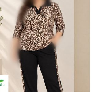 ست تیشرت شلوار سایز بزرگ زنانه staji