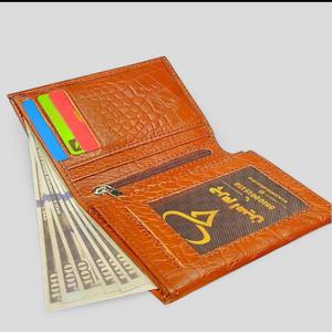 کیف پول مردانه چرم طبیعی مدل کروکو