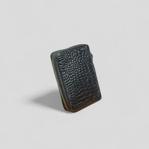 جاکارتی دورزیپ طرح اکاردیونی چرم طبیعی
